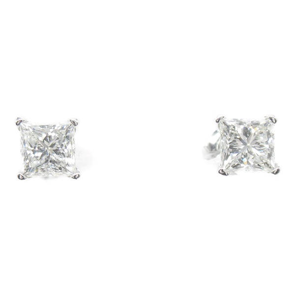 JEWELRY Diamond Pierced earrings K18 White Gold Used