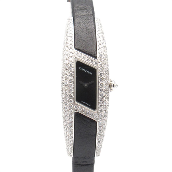 CARTIER Imaria Diamond Bezel Wrist Watch WJ300550 Quartz 18KWG Used Women