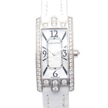 HARRY WINSTON Avenue C Diamond Wrist Watch 332LQW/AVCQHM16WW02 Quartz K18WG Used