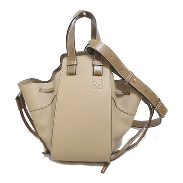 LOEWE Hammock Small Shoulder crossbody Bag Calfskin Beige Used