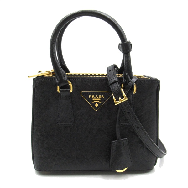 PRADA 2way Shoulder Hand Bag 1BA906NZVF0002 Safiano leather Black NEW Women