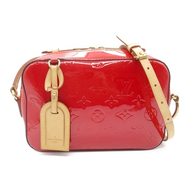 LOUIS VUITTON Santa Monica 2way Shoulder Bag M90368 Vernis Cerise Used Women LV