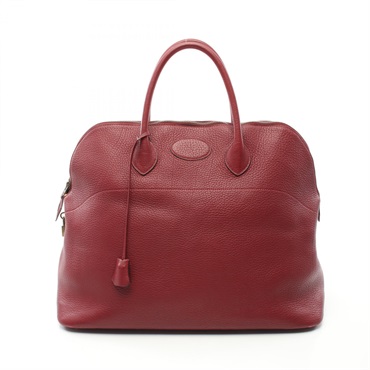 HERMES Bolide 45 Handbag Clemence leather Bordeaux Rouge H Used Women T GHW
