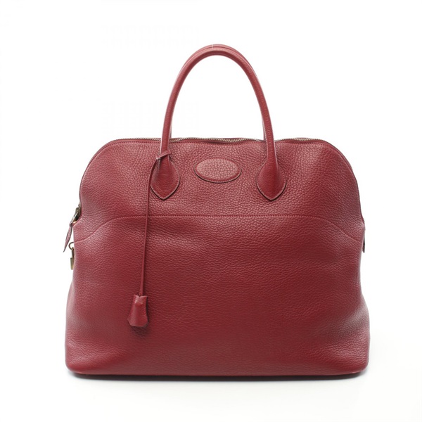 HERMES Bolide 45 Handbag Clemence leather Bordeaux Rouge H Used Women T GHW