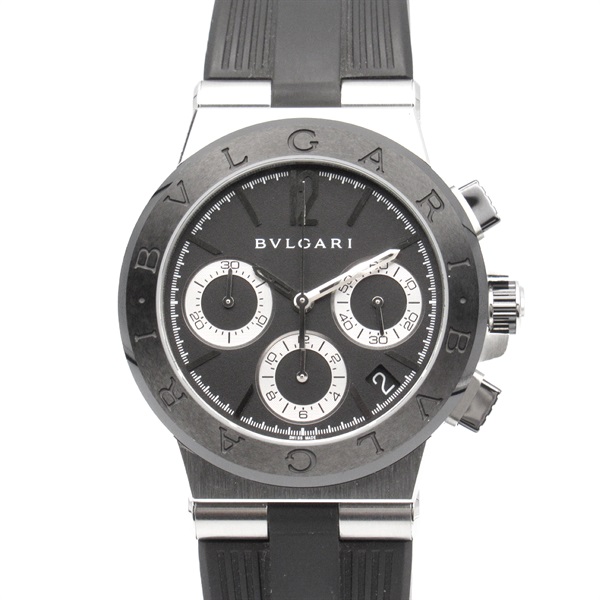 BVLGARI Diagono Chronograph Wrist Watch DG37SCCH Auto Stainless Steel Used mens