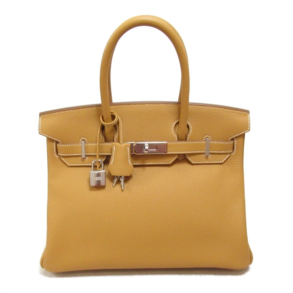 HERMES Birkin 30 Hand bag B Togo leather SHW Natural sable Used