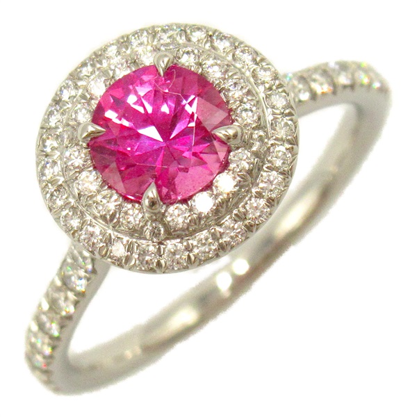 TIFFANY＆CO Soleste pink sapphire Diamond Ring Pt950Platinum Used US size 5.8