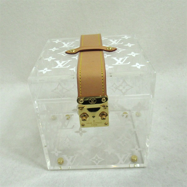 LOUIS VUITTON Boite Scott Cube Accessory Case GI0481 Plastic Clear Used