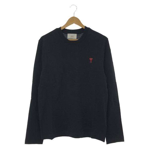 AMI Paris Long-sleeve T-shirt #M organic cotton Black NEW Women