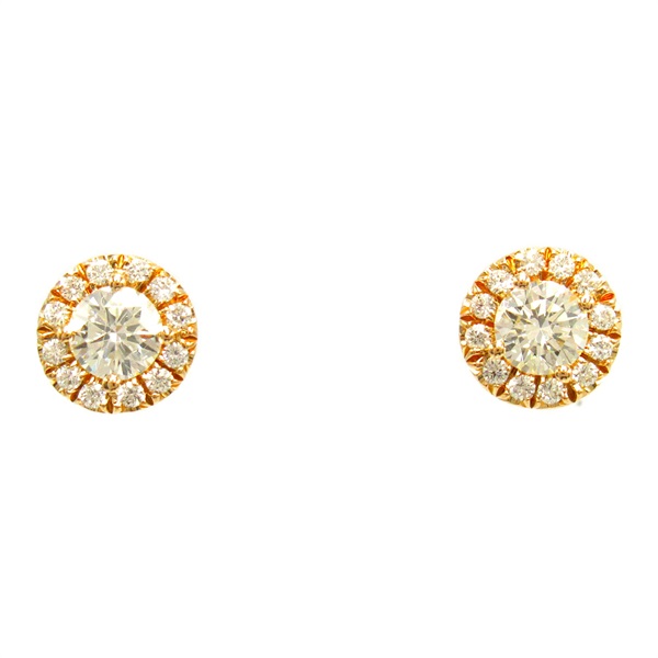 TIFFANY＆CO Solest Pierced earrings Diamond 18KPG Pink Rose Gold Used women