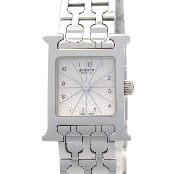 HERMES H watch mini Wrist Watch H1.110 Quartz Stainless Steel Used Women