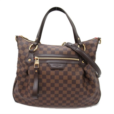 LOUIS VUITTON Evora MM 2way Shoulder hand Bag N41131 Damier canvas Ebene Used
