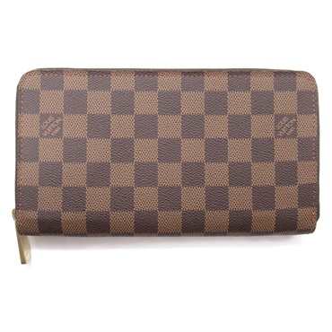 LOUIS VUITTON Zippy Organizer around long Wallet Purse N60003 Damier Used LV