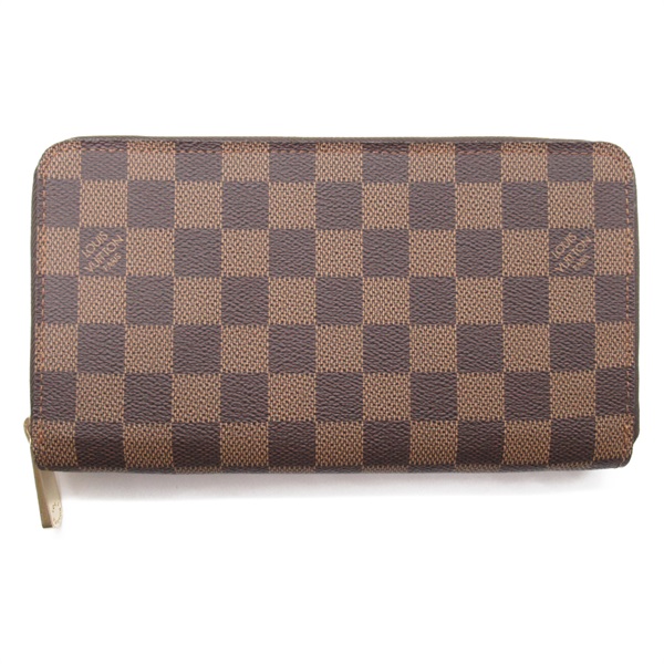 LOUIS VUITTON Zippy Organizer around long Wallet Purse N60003 Damier Used LV