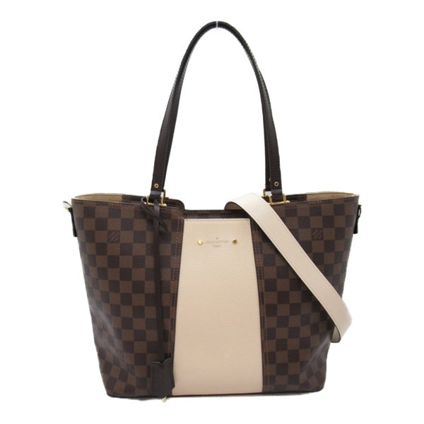 LOUIS VUITTON Jersey Shoulder Bag N44022 Damier canvas Brown 2way Used Women LV