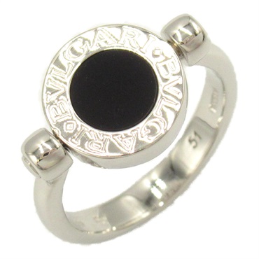 BVLGARI BVLGARI FLIP Ring 18KWG White Gold Onyx Black Used US size 5.75 women
