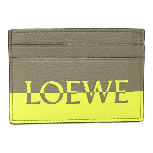 LOEWE Card Case holder C314322X011817 leather Brown yellow