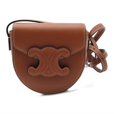 ショルダーバッグ・ポシェット CELINE camel brown lambskin crossbody bag camel-leather-triomphe-celine-