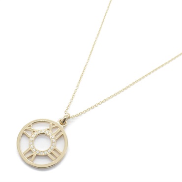 TIFFANY＆CO Atlas Open Medallion Diamond Necklace 18KPG Pink Rose Gold Used