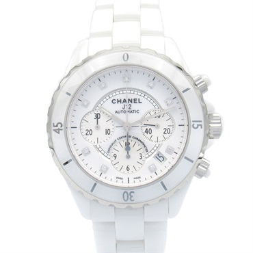 CHANEL J12 Chronograph 9P Diamond Wrist Watch H2009 Automatic ceramic Used mens