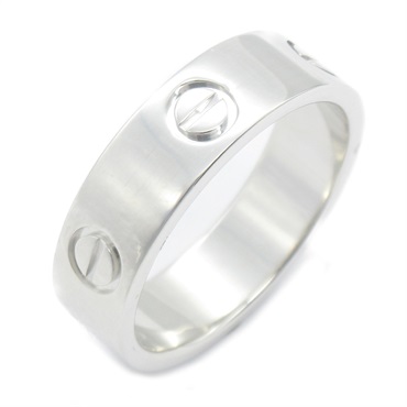 CARTIER love ring #7.5 US size K18 White Gold Used
