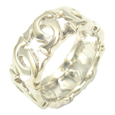 CARTIER Entrelaces Ring 18KWG White Gold Used women US size 6 #52