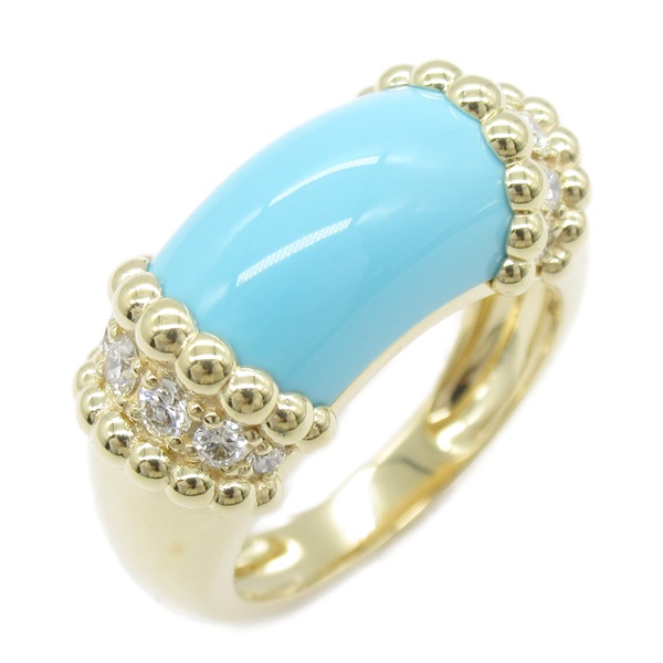 Van Cleef & Arpels Perlee couleurs Ring 18KYG Turquoise Used US size 5.75 #51