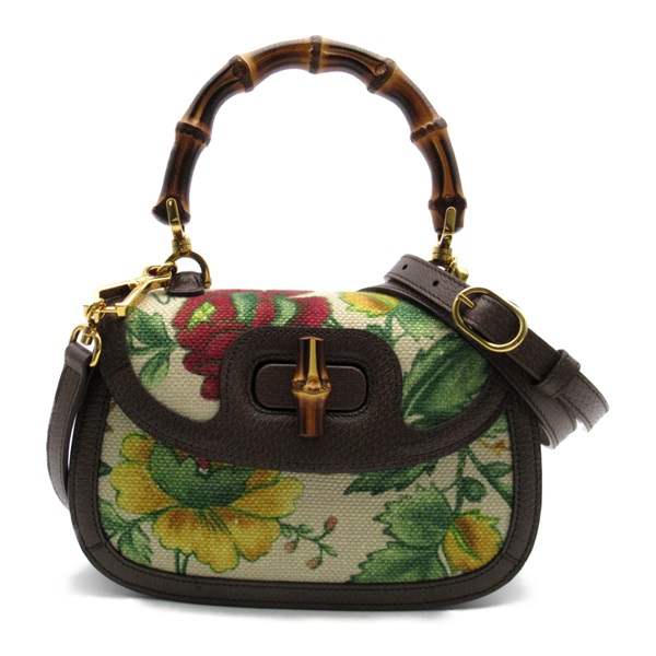 GUCCI 2way Shoulder hand Bag flowers 675797 canvas Multicolor Used