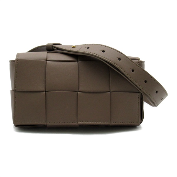 BOTTEGA VENETA Waist bum bag 668572VMAY12560 Lambskin Beige taupe gray