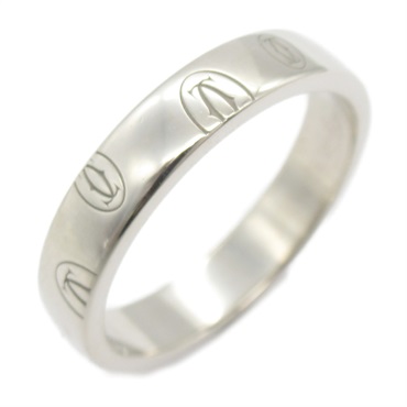 CARTIER Happy birthday Ring 18KWG White Gold Used US size 6.75 #54 women