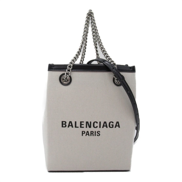 BALENCIAGA 2way Shoulder Bag 7613032AAOK9260 canvas White Natural NEW Women