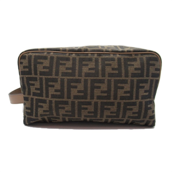 FENDI FF zucca jacquard pouch purse 7N0141ALWKF1HRM Fabric Brown