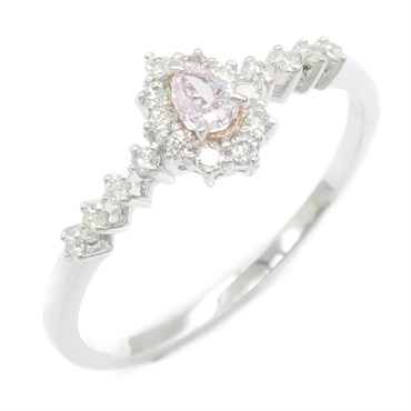 JEWELRY pink diamond Ring Pt950 Platinum Pink Clear Used US size #5.75