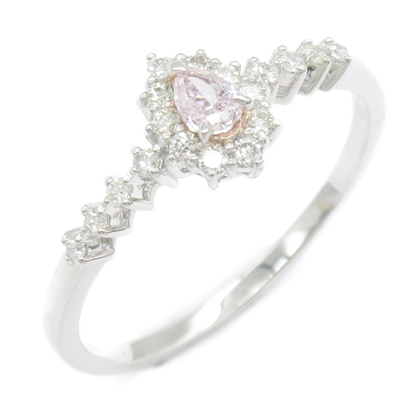 JEWELRY pink diamond Ring Pt950 Platinum Pink Clear Used US size #5.75