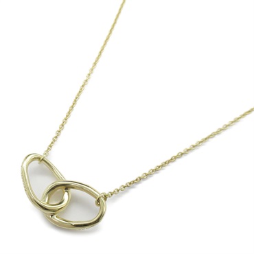 TIFFANY＆CO Double loop Necklace Pendant 18KYG Yellow Gold Used