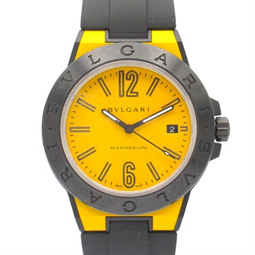 BVLGARI Diagono Magnesium Wrist Watch DG41C10SMCVD Auto Rubber Used mens