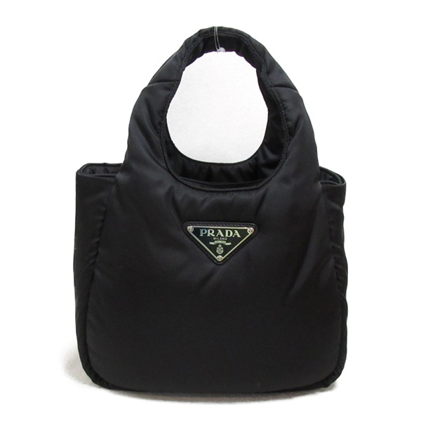 PRADA Tote Bag Hand 1BG412RCCJF0002 cotton Black NEW Women logo