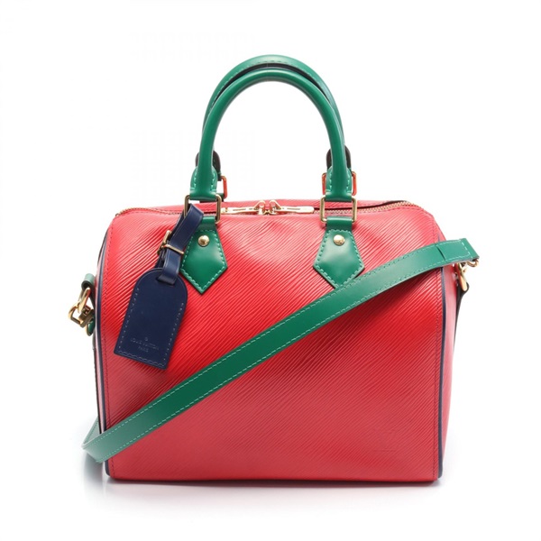 LOUIS VUITTON Speedy Bandouliere 25 Handbag  Epi leather Red Green Navy Red Used