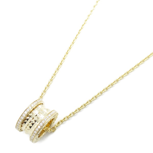 BVLGARI B-zero1 Necklace Pendant K18 Yellow Gold Diamond Used