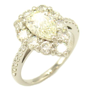 JEWELRY Diamond Ring Pt900Platinum Used women US size 4.75