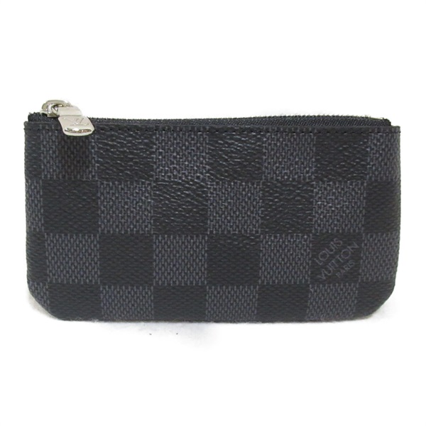 LOUIS VUITTON Pochette Cle key coin purse wallet N60155 Damier graphite noir LV
