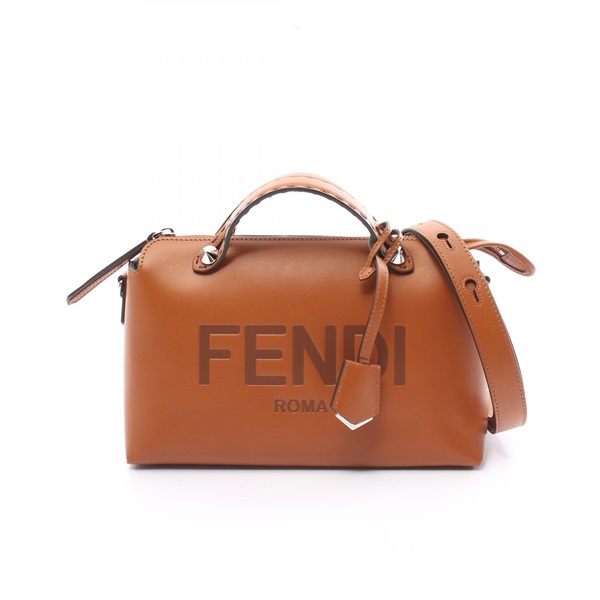 FENDI BY THE WAY MEDIUM Handbag 8BL146 leather Brown Used Women 2way shoulder