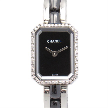 CHANEL Premiere diamond bezel Wrist Watch H2163 Quartz ceramic SS Used Women