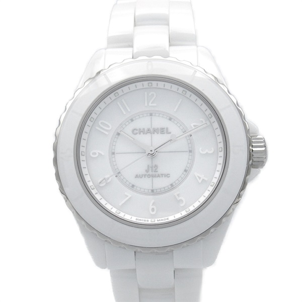 CHANEL J12 Phantom Wrist Watch H6186 Automatic ceramic Used Women white CC Coco