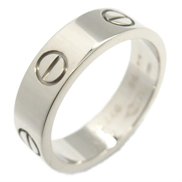 CARTIER Love Ring 18KWG White Gold Used unisex #56 US size 7.5
