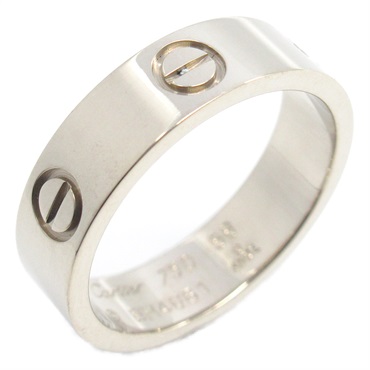 CARTIER Love Ring 18KWG White Gold Used unisex US size 7.5 #56