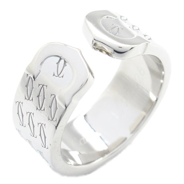 CARTIER C2 Ring 18KWG White Gold Used unisex US size 5.75 #51