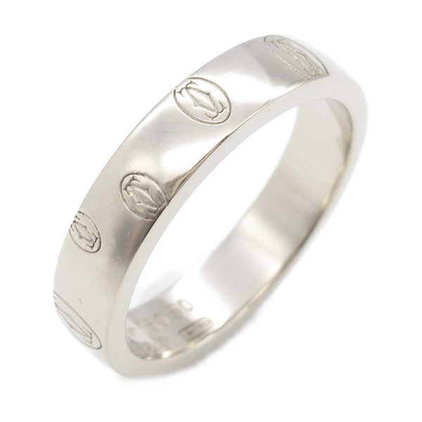 CARTIER Happy birthday Ring 18KWG White Gold Used women US size 5.25 #50