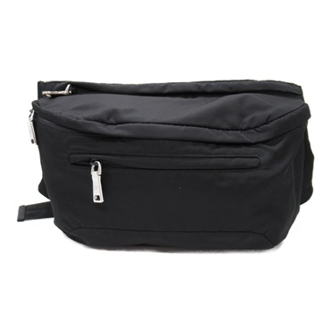PRADA Crossbody Shoulder Belt Bag Nylon Black Used unisex