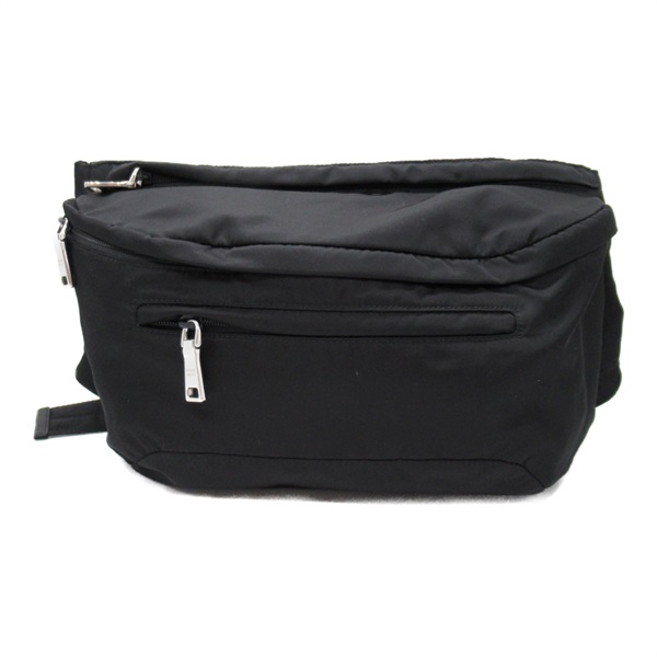 PRADA Crossbody Shoulder Belt Bag Nylon Black Used unisex